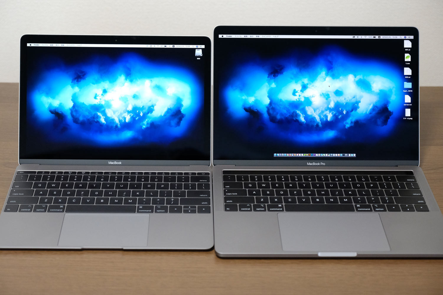 MacBook 12インチ・MacBook Pro 13インチ 外観の違い